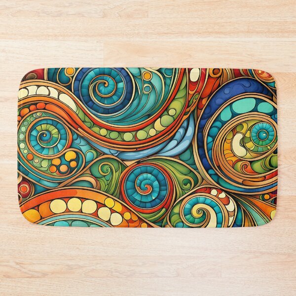 Item preview, Abstract Colourful swirly Pattern designed and sold by druidwolfart.