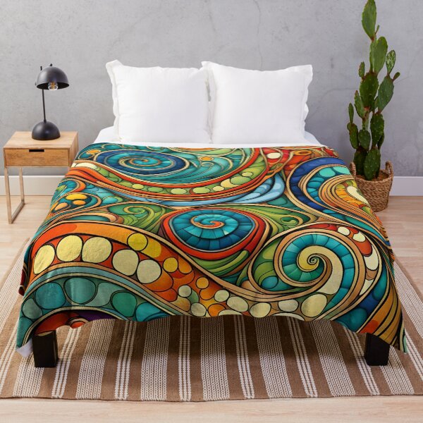 Item preview, Abstract Colourful swirly Pattern designed and sold by druidwolfart.
