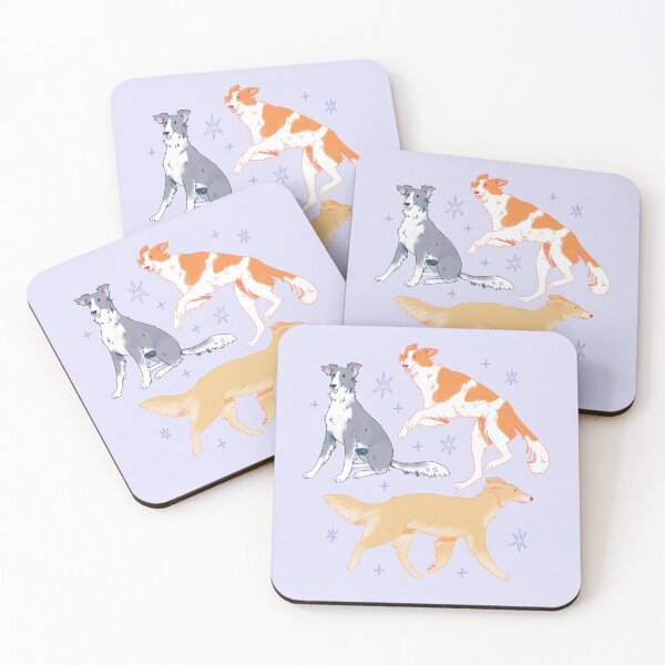 Item preview, Adorable Silken Windhound Trio Illustration designed and sold by YaraCuteArt.