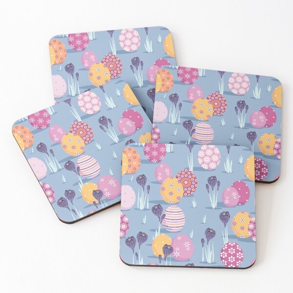 Item preview, Easter mood, Pink and yellow on a blue background designed and sold by Alex  Blud.
