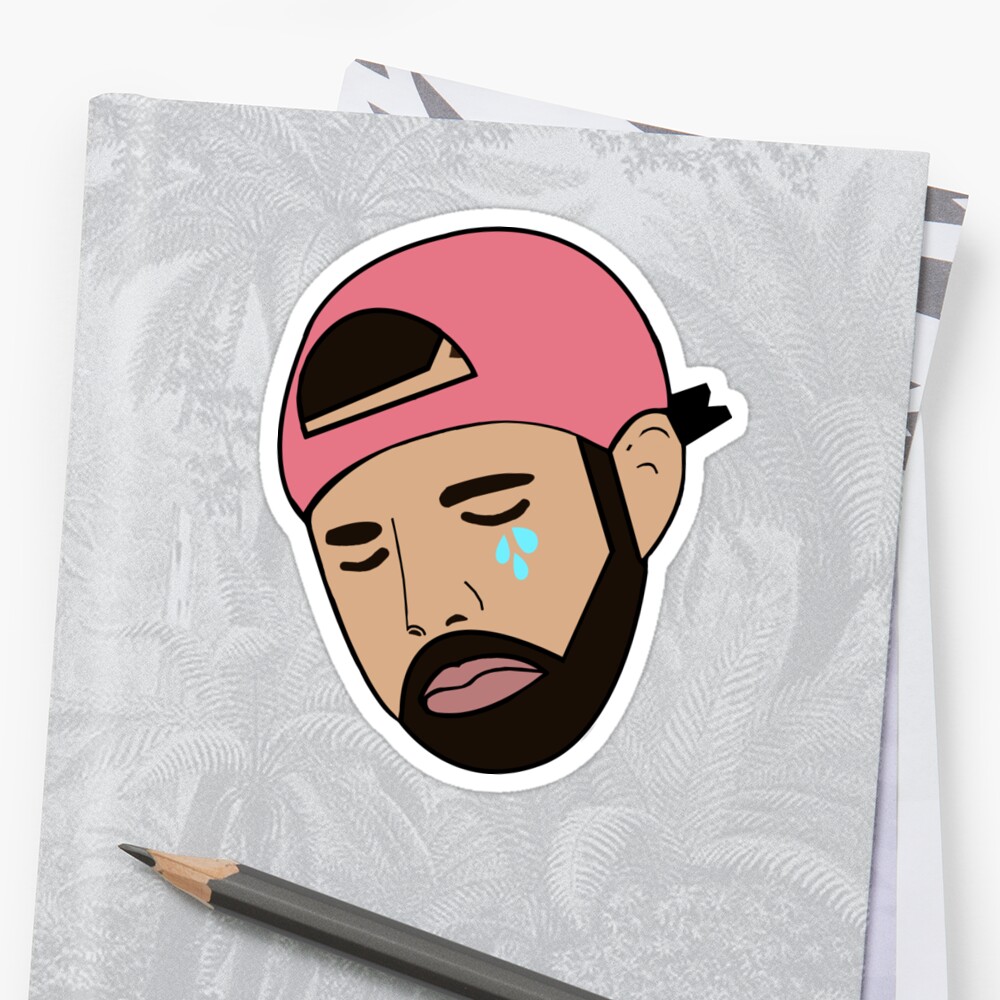 Drake Crying Meme Head Prints Funny Humor Prints Stickers By