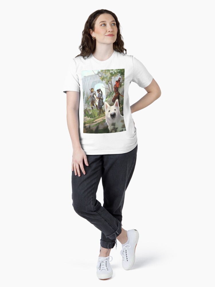 Aperçu 4 sur 7. T-shirt essentiel avec l'œuvre Image de couverture HD de Baldurs Gate 3 créée et vendue par AstarionWonder.