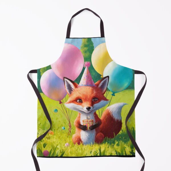 Item preview, Birthday Celebration. Birthday Fox. Adorable fox, birthday balloons, watercolor fox, fox drawing, floral fox designed and sold by FoxVibes.