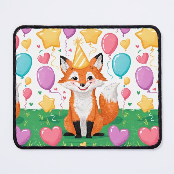 Item preview, Birthday Celebration. Birthday Fox. Adorable fox, birthday balloons, watercolor fox, fox drawing, floral fox designed and sold by FoxVibes.