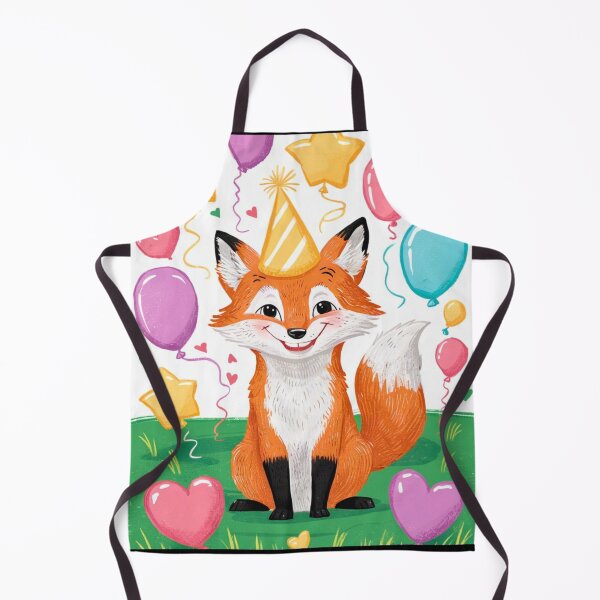 Item preview, Birthday Celebration. Birthday Fox. Adorable fox, birthday balloons, watercolor fox, fox drawing, floral fox designed and sold by FoxVibes.