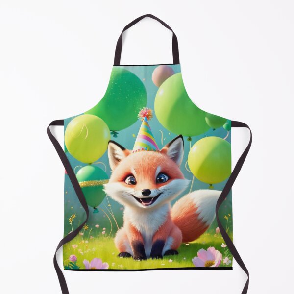 Item preview, Birthday Celebration. Birthday Fox. Adorable fox, birthday balloons, watercolor fox, fox drawing, floral fox designed and sold by FoxVibes.