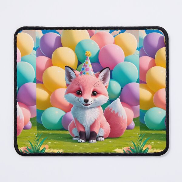 Item preview, Birthday Celebration. Birthday Fox. Adorable fox, birthday balloons, watercolor fox, fox drawing, floral fox designed and sold by FoxVibes.