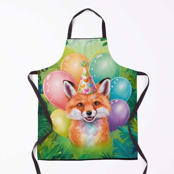 Item preview, Birthday Celebration. Birthday Fox. Adorable fox, birthday balloons, watercolor fox, fox drawing, floral fox designed and sold by FoxVibes.