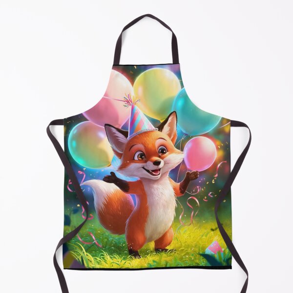 Item preview, Birthday Celebration. Birthday Fox. Adorable fox, birthday balloons, watercolor fox, fox drawing, floral fox designed and sold by FoxVibes.