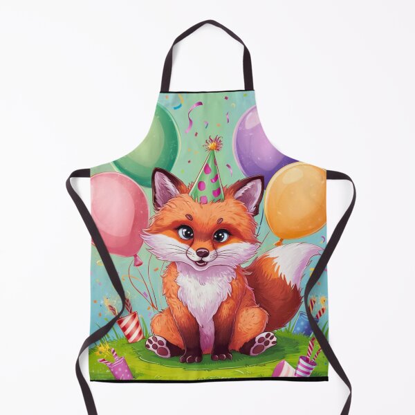 Item preview, Birthday Celebration. Birthday Fox. Adorable fox, birthday balloons, watercolor fox, fox drawing, floral fox designed and sold by FoxVibes.