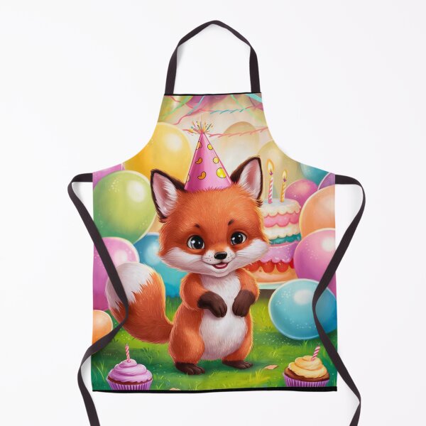 Item preview, Birthday Celebration. Birthday Fox. Adorable fox, birthday balloons, watercolor fox, fox drawing, floral fox designed and sold by FoxVibes.