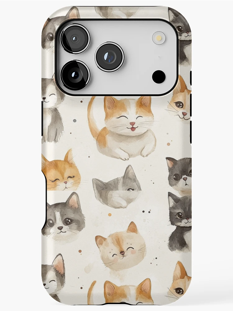 Thumbnail 1 of 4, iPhone Case, Kitty Cuddles designed and sold by ColorfulStyle.