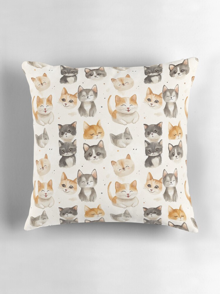 Thumbnail 3 of 4, Pillow, Kitty Cuddles designed and sold by ColorfulStyle.