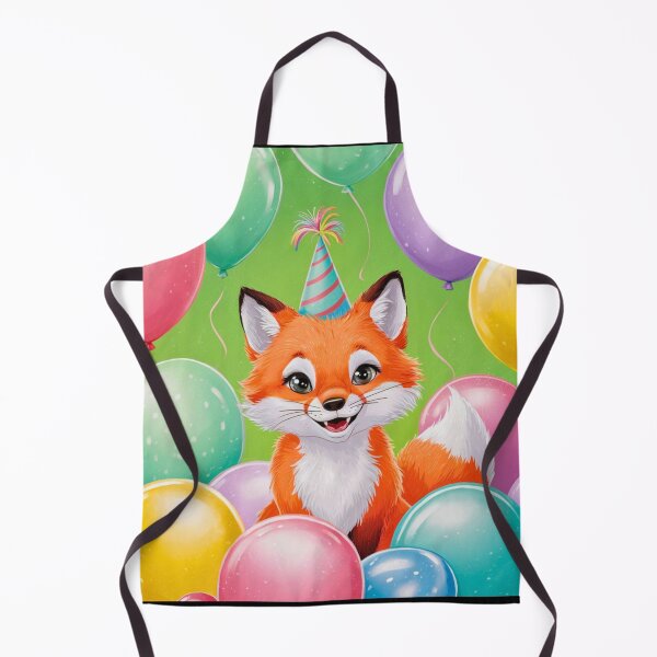 Item preview, Birthday Celebration. Birthday Fox. Adorable fox, birthday balloons, watercolor fox, fox drawing, floral fox designed and sold by FoxVibes.