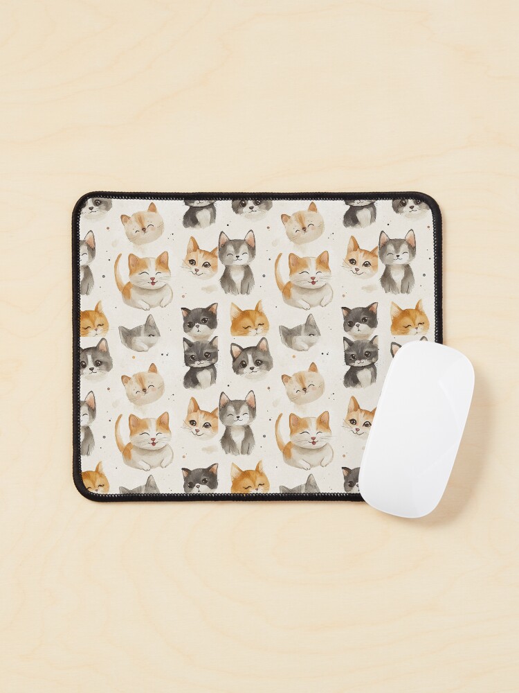 Thumbnail 1 of 5, Mouse Pad, Kitty Cuddles designed and sold by ColorfulStyle.