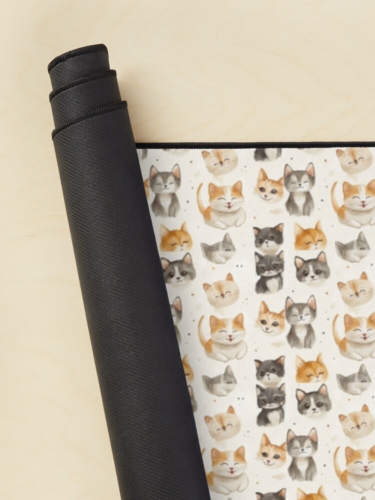 Thumbnail 2 of 5, Mouse Pad, Kitty Cuddles designed and sold by ColorfulStyle.