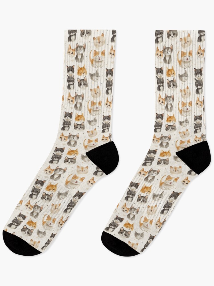 Thumbnail 1 of 5, Socks, Kitty Cuddles designed and sold by ColorfulStyle.