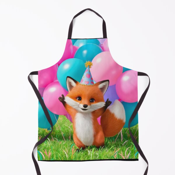 Item preview, Birthday Celebration. Birthday Fox. Adorable fox, birthday balloons, watercolor fox, fox drawing, floral fox designed and sold by FoxVibes.