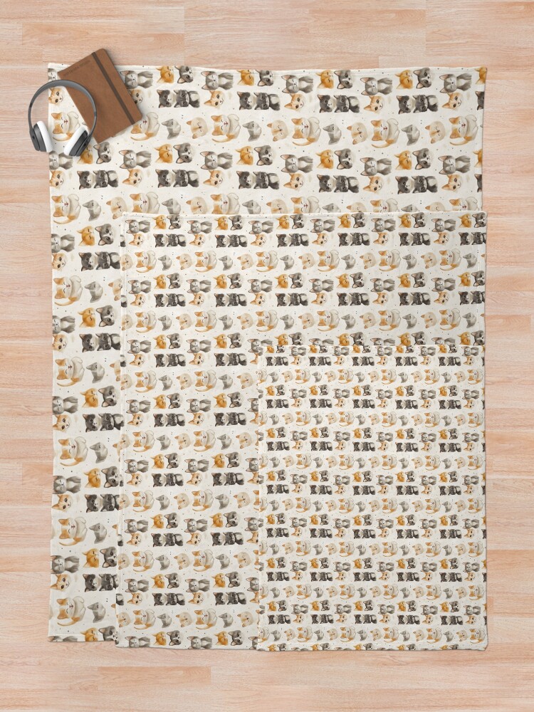 Thumbnail 5 of 6, Throw Blanket, Kitty Cuddles designed and sold by ColorfulStyle.