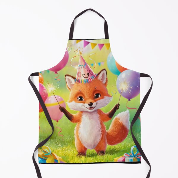 Item preview, Birthday Celebration. Birthday Fox. Adorable fox, birthday balloons, watercolor fox, fox drawing, floral fox designed and sold by FoxVibes.