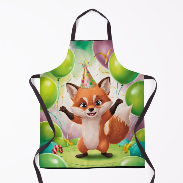 Item preview, Birthday Celebration. Birthday Fox. Adorable fox, birthday balloons, watercolor fox, fox drawing, floral fox designed and sold by FoxVibes.
