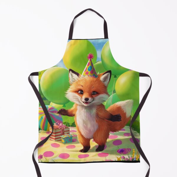 Item preview, Birthday Celebration. Birthday Fox. Adorable fox, birthday balloons, watercolor fox, fox drawing, floral fox designed and sold by FoxVibes.