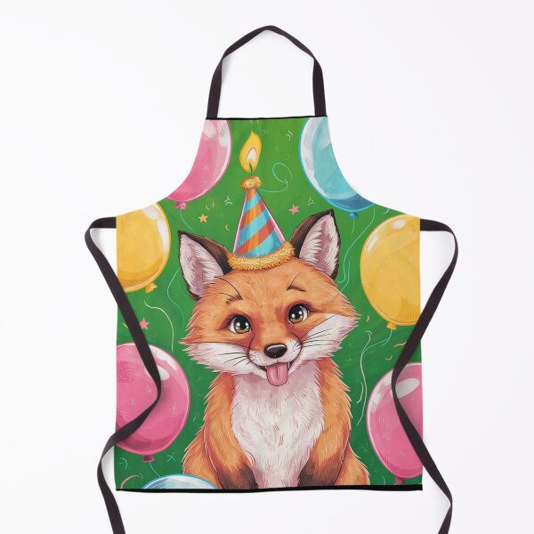 Item preview, Birthday Celebration. Birthday Fox. Adorable fox, birthday balloons, watercolor fox, fox drawing, floral fox designed and sold by FoxVibes.