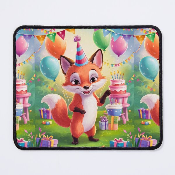 Item preview, Birthday Celebration. Birthday Fox. Adorable fox, birthday balloons, watercolor fox, fox drawing, floral fox designed and sold by FoxVibes.