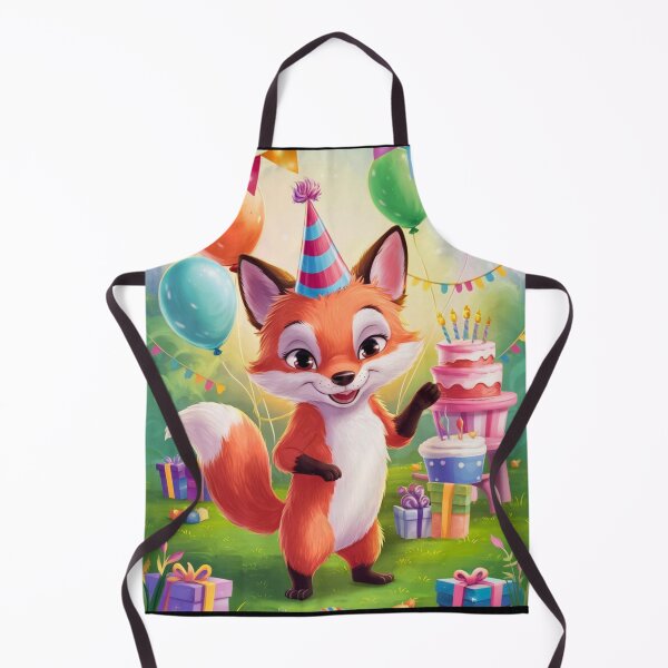 Item preview, Birthday Celebration. Birthday Fox. Adorable fox, birthday balloons, watercolor fox, fox drawing, floral fox designed and sold by FoxVibes.