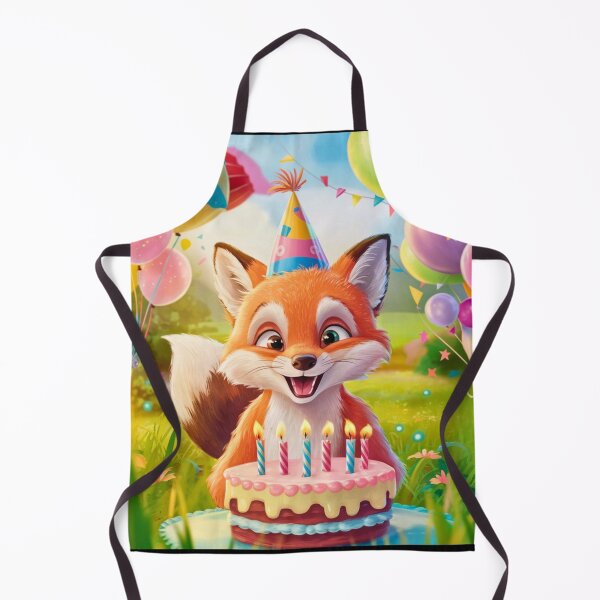 Item preview, Birthday Celebration. Birthday Fox. Adorable fox, birthday balloons, watercolor fox, fox drawing, floral fox designed and sold by FoxVibes.