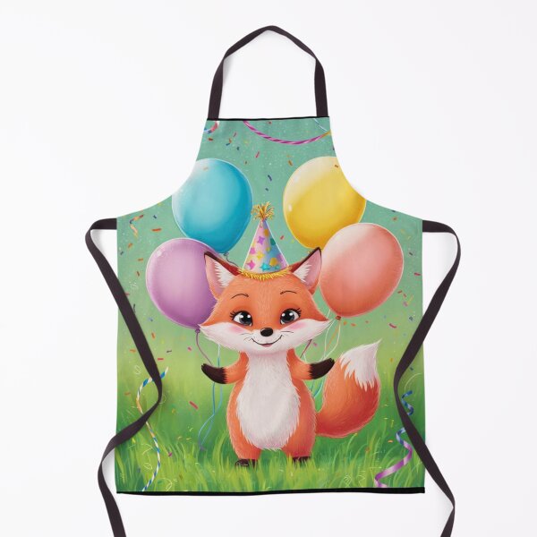 Item preview, Birthday Celebration. Birthday Fox. Adorable fox, birthday balloons, watercolor fox, fox drawing, floral fox designed and sold by FoxVibes.
