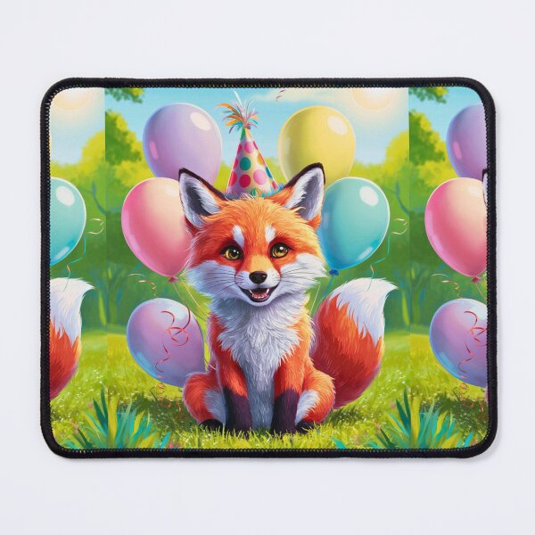 Item preview, Birthday Celebration. Birthday Fox. Adorable fox, birthday balloons, watercolor fox, fox drawing, floral fox designed and sold by FoxVibes.