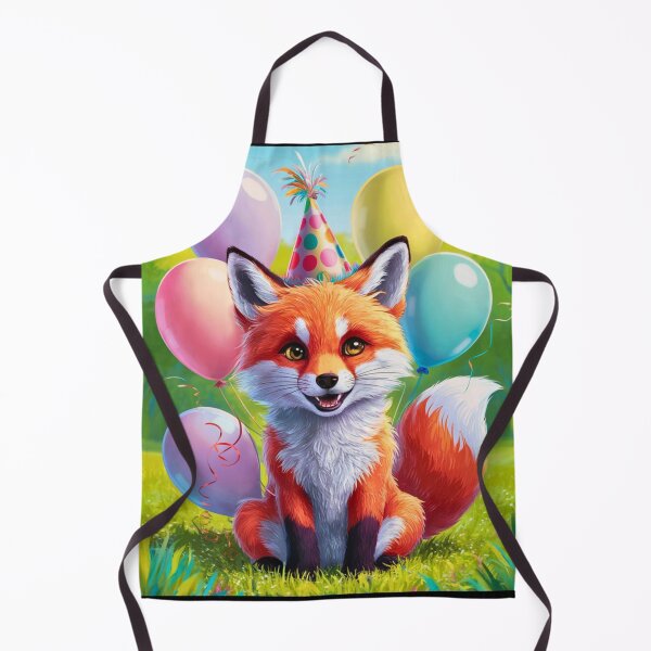 Item preview, Birthday Celebration. Birthday Fox. Adorable fox, birthday balloons, watercolor fox, fox drawing, floral fox designed and sold by FoxVibes.