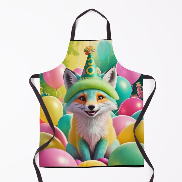 Item preview, Birthday Celebration. Birthday Fox. Adorable fox, birthday balloons, watercolor fox, fox drawing, floral fox designed and sold by FoxVibes.