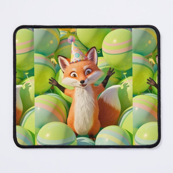 Item preview, Birthday Celebration. Birthday Fox. Adorable fox, birthday balloons, watercolor fox, fox drawing, floral fox designed and sold by FoxVibes.