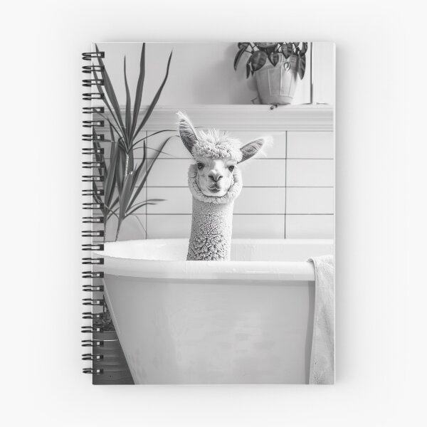 Item preview, Alpaca Taking a Bath, Funny Vintage Animal Photo designed and sold by CheekyAnimalz.