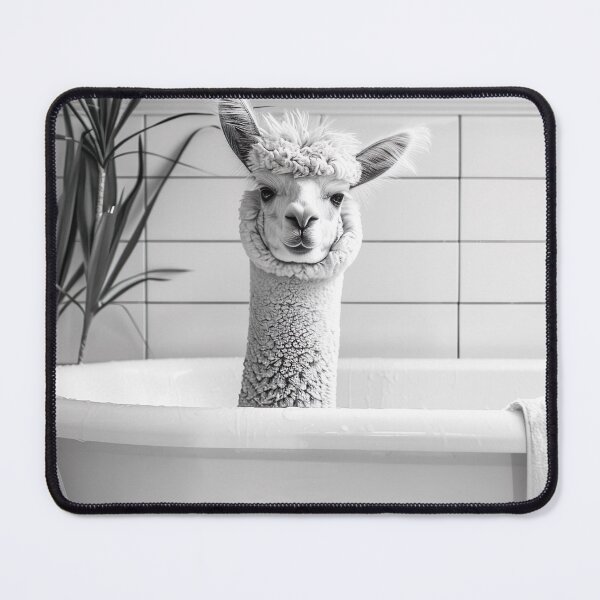 Item preview, Alpaca Taking a Bath, Funny Vintage Animal Photo designed and sold by CheekyAnimalz.