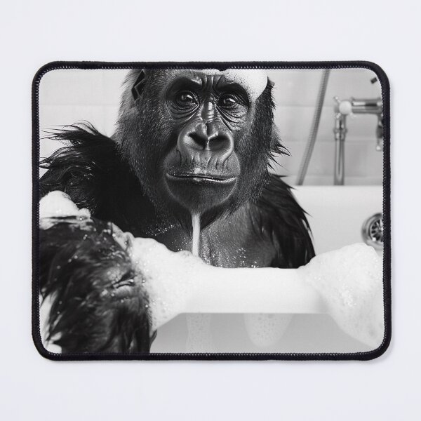 Item preview, Gorilla Taking a Bath, Funny Vintage Animal Photo designed and sold by CheekyAnimalz.