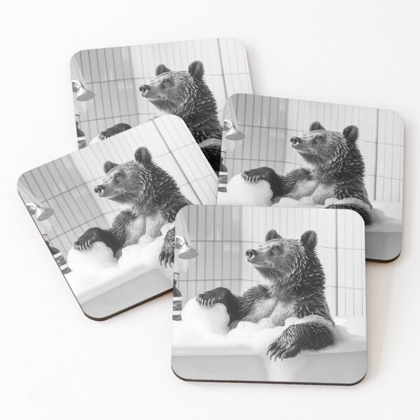 Item preview, Bear Taking a Bath, Funny Vintage Animal Photo designed and sold by CheekyAnimalz.