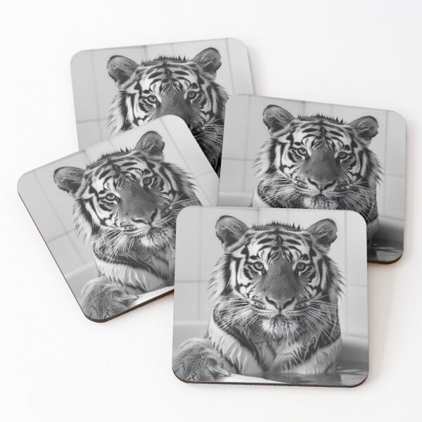 Item preview, Tiger Taking a Bath, Funny Vintage Animal Photo designed and sold by CheekyAnimalz.