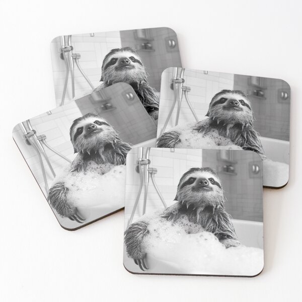 Item preview, Sloth Taking a Bath, Funny Vintage Animal Photo designed and sold by CheekyAnimalz.