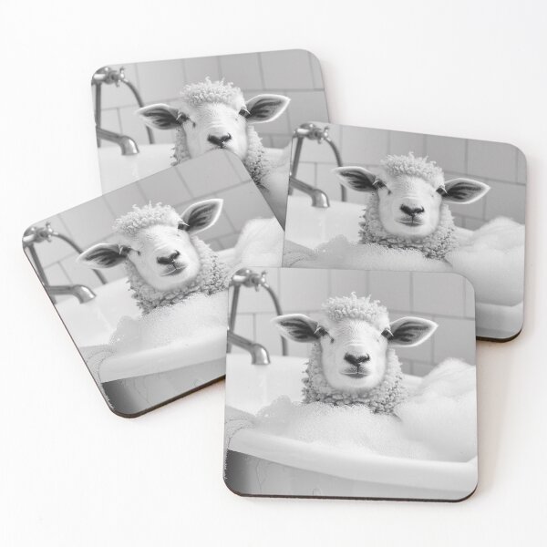 Item preview, Sheep Taking a Bath, Funny Vintage Animal Photo designed and sold by CheekyAnimalz.