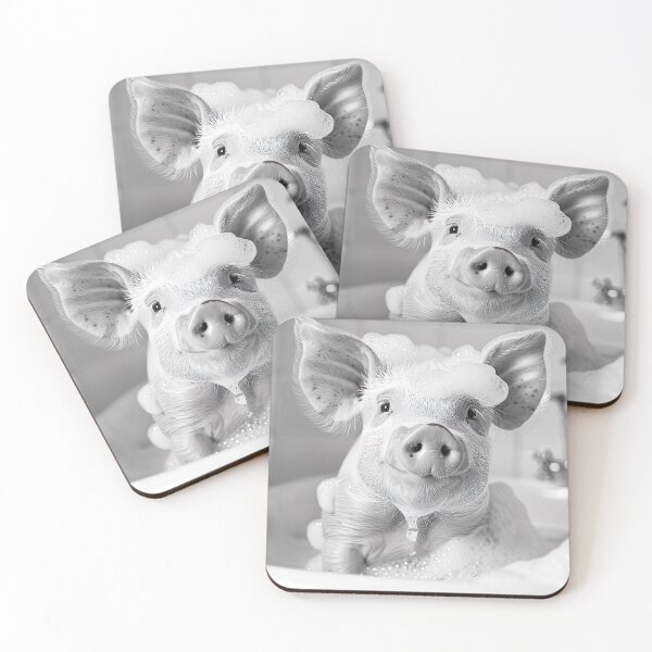 Item preview, Pig Taking a Bath, Funny Vintage Animal Photo designed and sold by CheekyAnimalz.