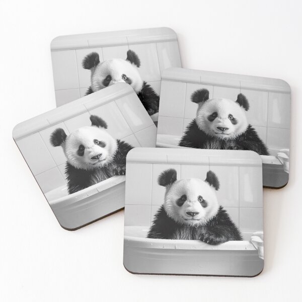 Item preview, Panda Taking a Bath, Funny Vintage Animal Photo designed and sold by CheekyAnimalz.