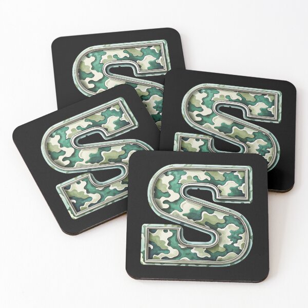 Item preview, camouflage letter S designed and sold by jkrphoto.