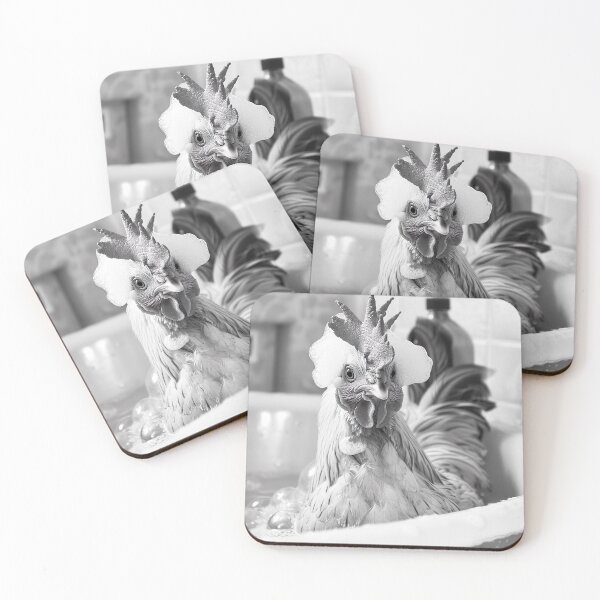 Item preview, Chicken Taking a Bath, Funny Vintage Animal Photo designed and sold by CheekyAnimalz.