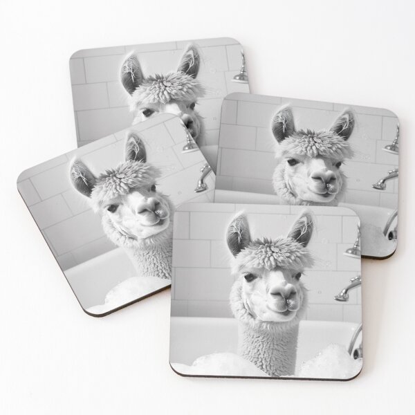 Item preview, Alpaca Taking a Bath, Funny Vintage Animal Photo designed and sold by CheekyAnimalz.
