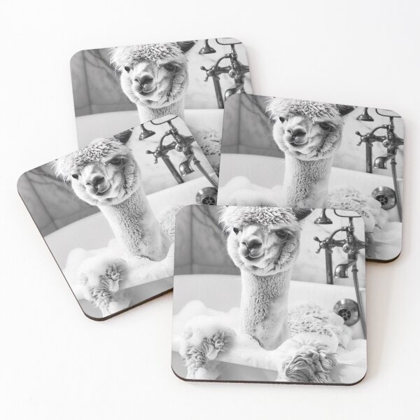 Item preview, Alpaca Taking a Bath, Funny Vintage Animal Photo designed and sold by CheekyAnimalz.