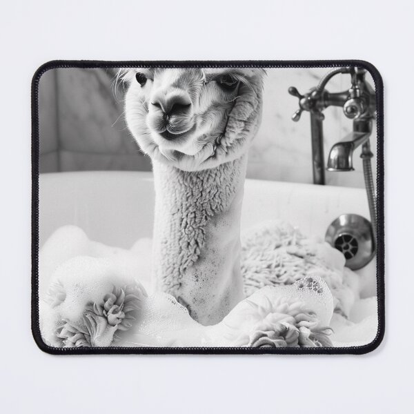 Item preview, Alpaca Taking a Bath, Funny Vintage Animal Photo designed and sold by CheekyAnimalz.