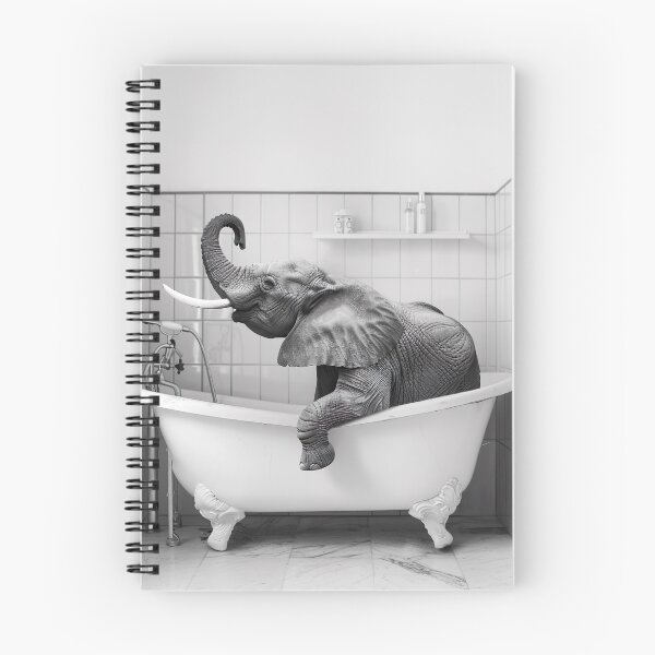 Item preview, Elephant Taking a Bath, Funny Vintage Animal Photo designed and sold by CheekyAnimalz.